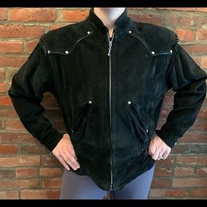 Harley Davidson Suede Leather Jacket with Fringe M